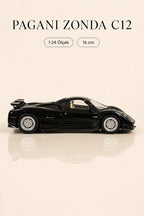 Pagani Zonda C12 Siyah 1:24 Ölçek 16 cm Koleksiyonluk Model Araba