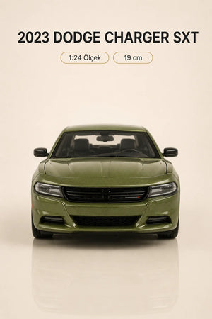 2023 Dodge Charger SXT Yeşil 1:24 Ölçek 19 cm Koleksiyonluk Model Araba