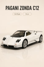 Pagani Zonda C12 Beyaz 1:24 Ölçek 16 cm Koleksiyonluk Model Araba