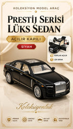 Metal Işıklı Çek-Bırak Araba - Siyah