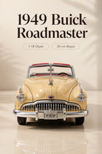 1949 Buick Roadmaster Krem Cabrio 1:18 Ölçek 30 cm Model Araba