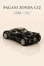 Pagani Zonda C12 Siyah 1:24 Ölçek 16 cm Koleksiyonluk Model Araba