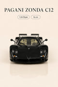 Pagani Zonda C12 Siyah 1:24 Ölçek 16 cm Koleksiyonluk Model Araba