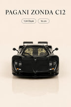 Pagani Zonda C12 Siyah 1:24 Ölçek 16 cm Koleksiyonluk Model Araba