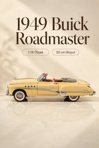 1949 Buick Roadmaster Krem Cabrio 1:18 Ölçek 30 cm Model Araba