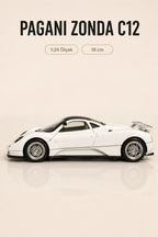 Pagani Zonda C12 Beyaz 1:24 Ölçek 16 cm Koleksiyonluk Model Araba