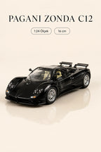 Pagani Zonda C12 Siyah 1:24 Ölçek 16 cm Koleksiyonluk Model Araba