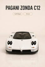 Pagani Zonda C12 Beyaz 1:24 Ölçek 16 cm Koleksiyonluk Model Araba
