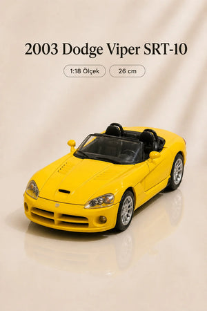 2003 Dodge Viper SRT-10 1:18 Ölçek 26 cm Metal Die Cast Model Araba
