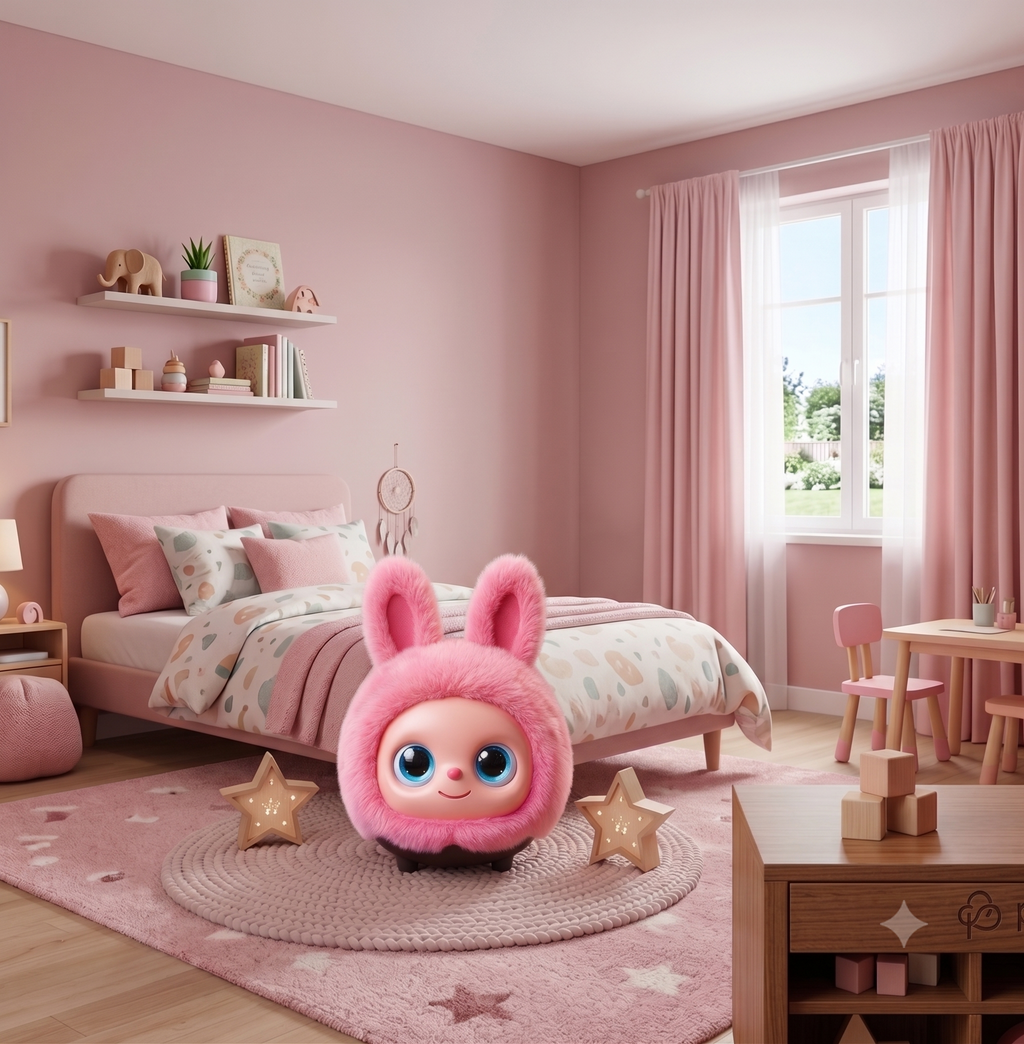 PureGifty Sevimli Pembe Peluş Tavşan Gece Lambası