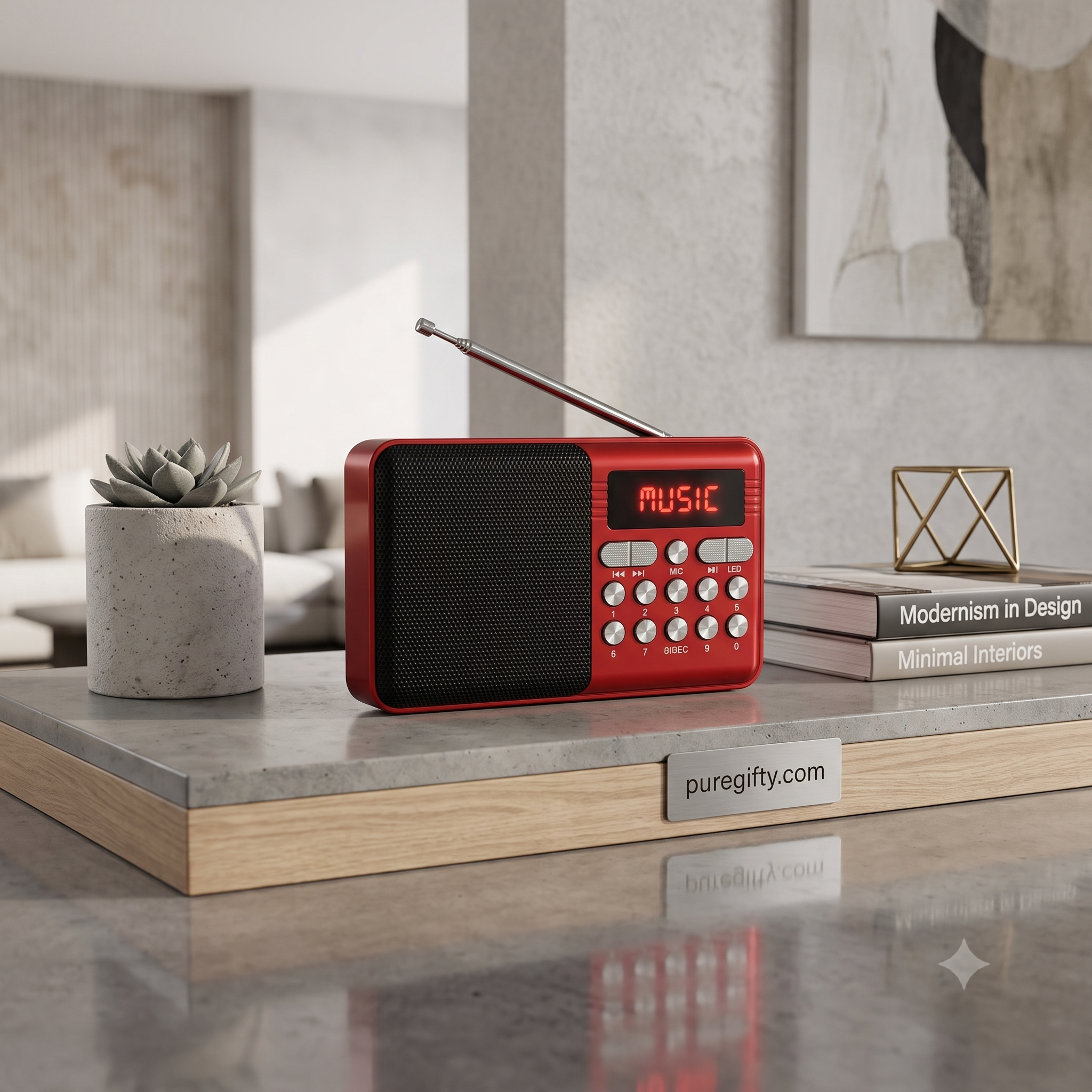 Retro Ruhu, Modern Teknoloji PureGifty Kırmızı Nostaljik Bluetooth & FM Radyo