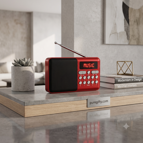 Retro Ruhu, Modern Teknoloji PureGifty Kırmızı Nostaljik Bluetooth & FM Radyo