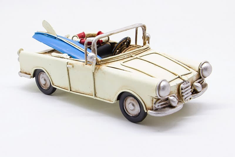 Dekoratif Metal Klasik Cabrio Surf Araba Modeli