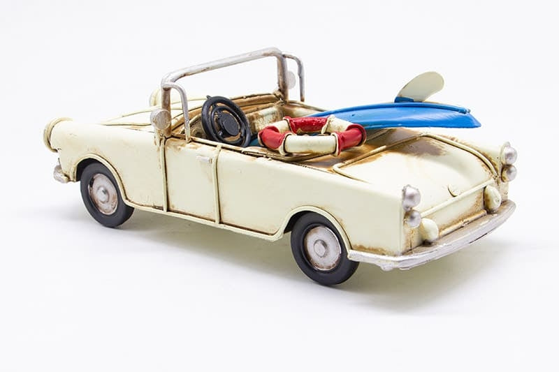 Dekoratif Metal Klasik Cabrio Surf Araba Modeli