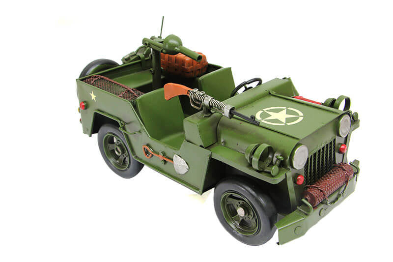 Dekoratif Metal Askeri Jeep
