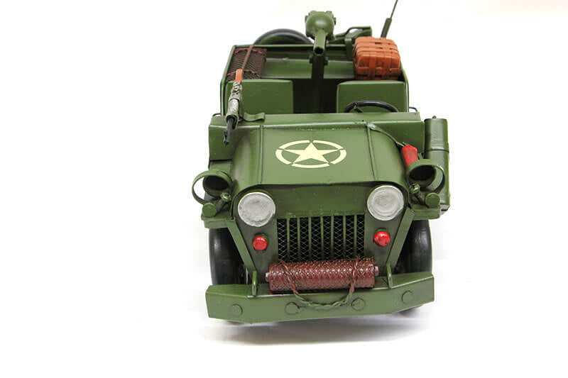 Dekoratif Metal Askeri Jeep