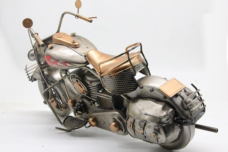 Dekoratif Metal Motosiklet – Alev Detaylı