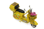 Dekoratif Metal Scooter Sepetli
