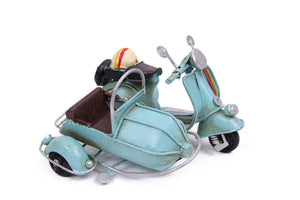 Dekoratif Metal Scooter Büyük Sepetli