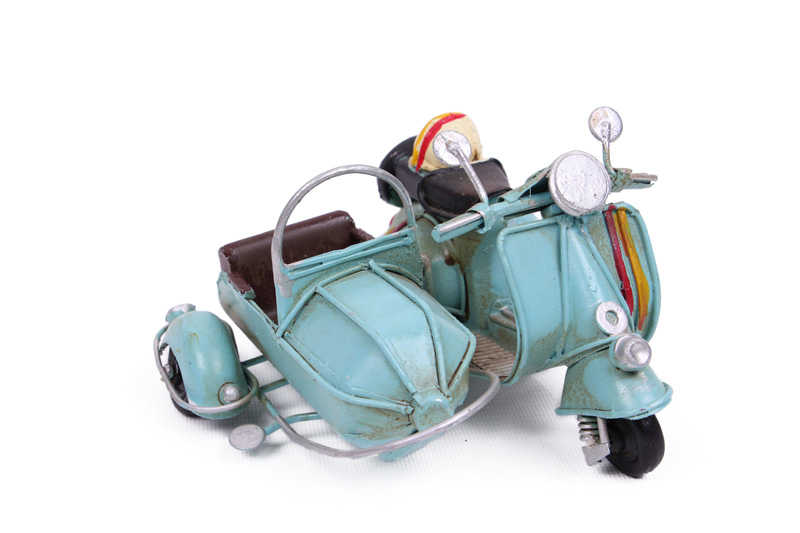 Dekoratif Metal Scooter Büyük Sepetli