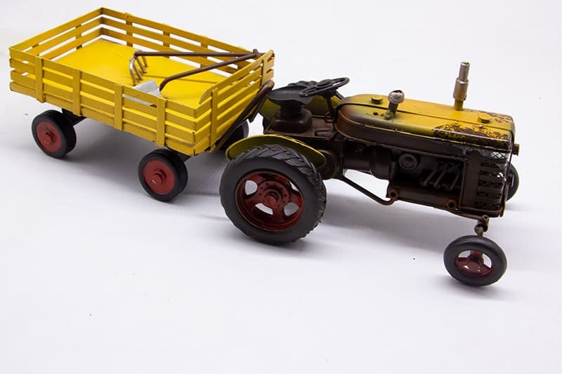 Dekoratif Metal Traktör ve Römork Modeli