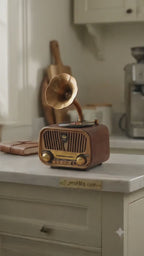 PureGifty Ahşap Tasarım Nostaljik Bluetooth Hoparlör