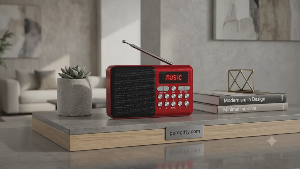 Retro Ruhu, Modern Teknoloji PureGifty Kırmızı Nostaljik Bluetooth & FM Radyo